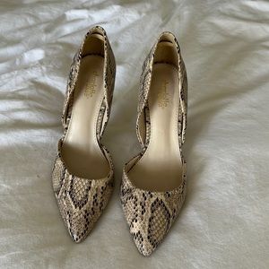 Faux Snakeskin Heels